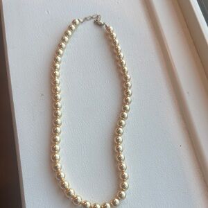 Hand Crafted Cream Pearl Necklace